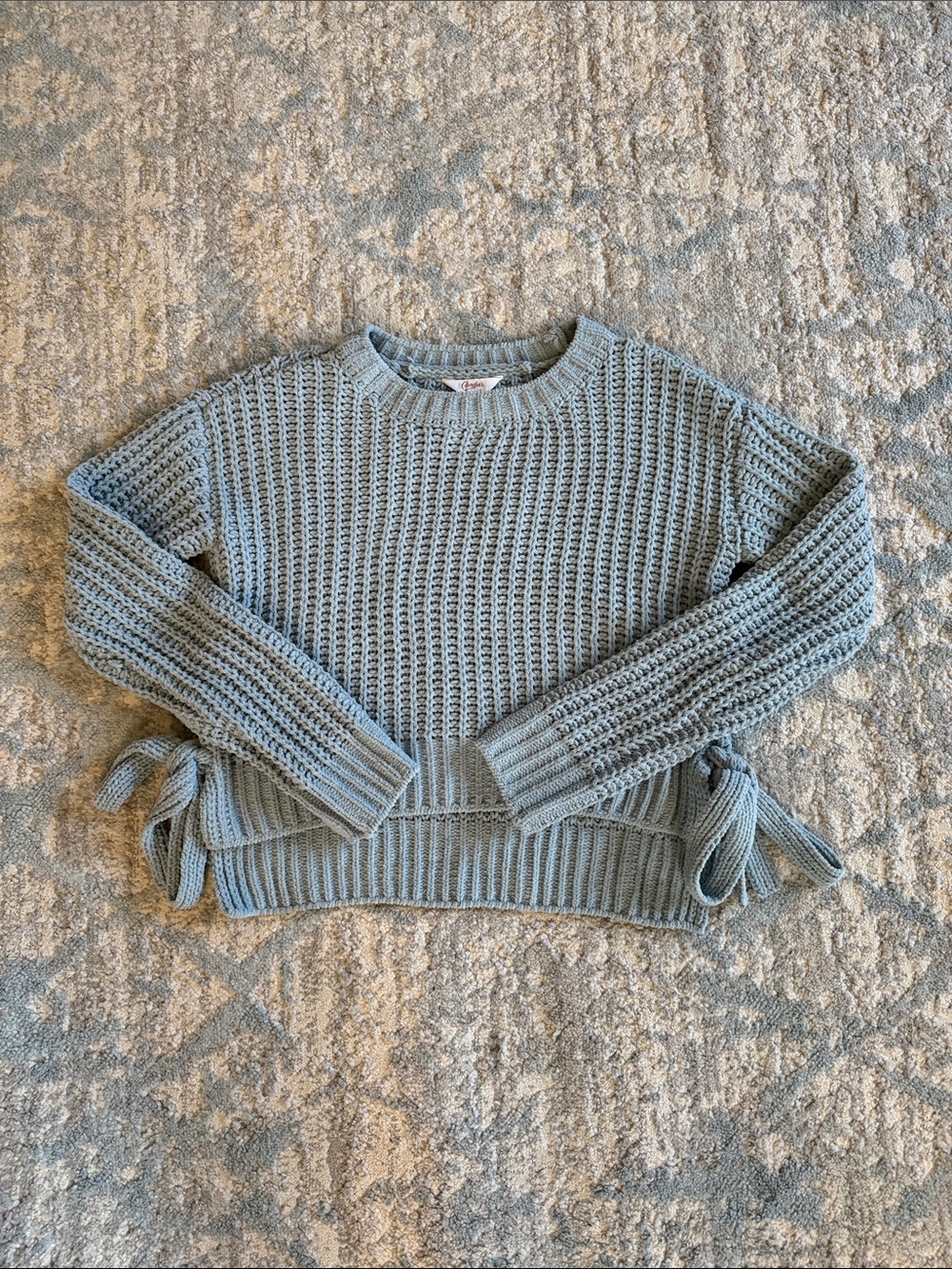 Candie's Light Blue Crewneck Sweater with Side Ties